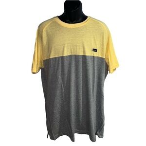 Flag nor fail- Yellow and grey basic tee shirt